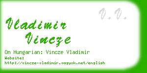 vladimir vincze business card